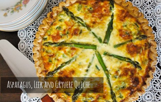Asparagus, Leek and Gruyere Quiche