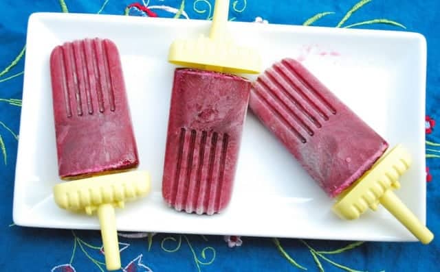 Blueberry Champagne Popsicles