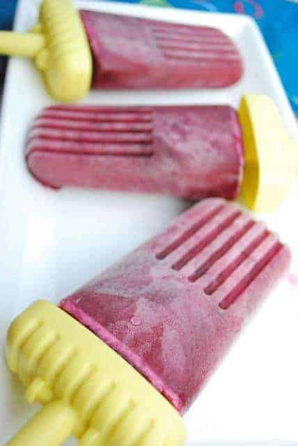 Blueberry Champagne Popsicles