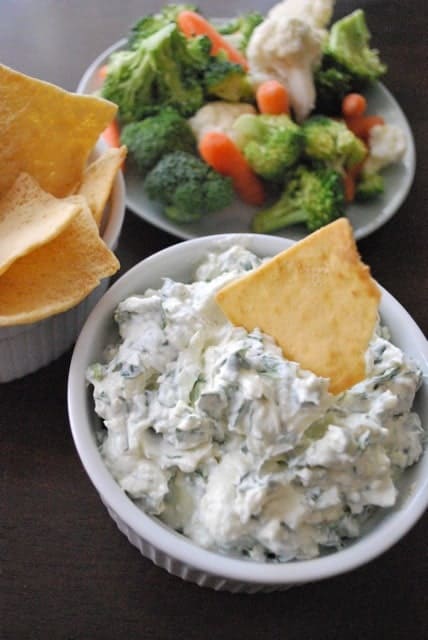 Light Feta and Spinach Dip