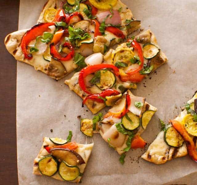 square vegetable pizza