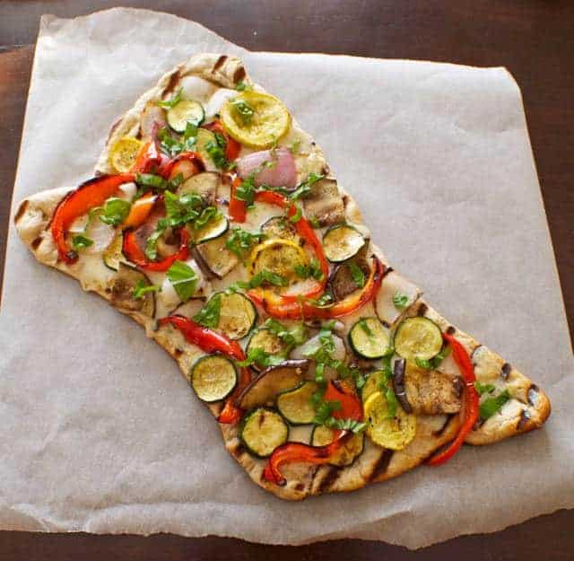 grilled vegetable pizza