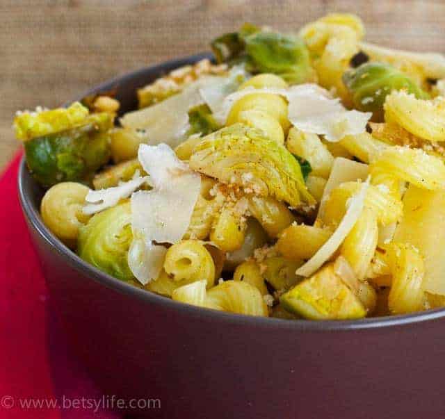 Vegetarian Pasta With Brussels Sprouts