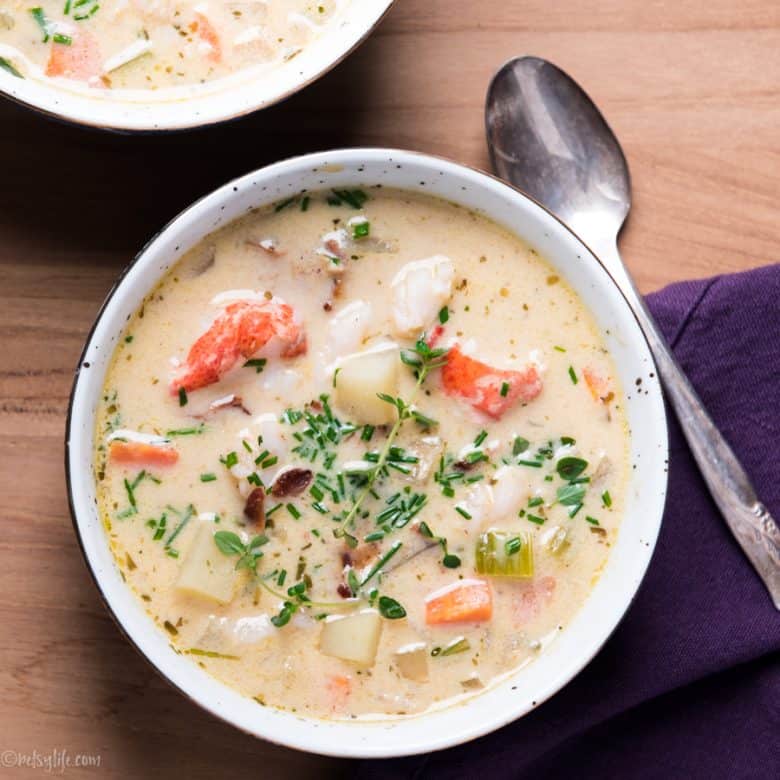 Potato, Bacon and Lobster Chowder Betsylife