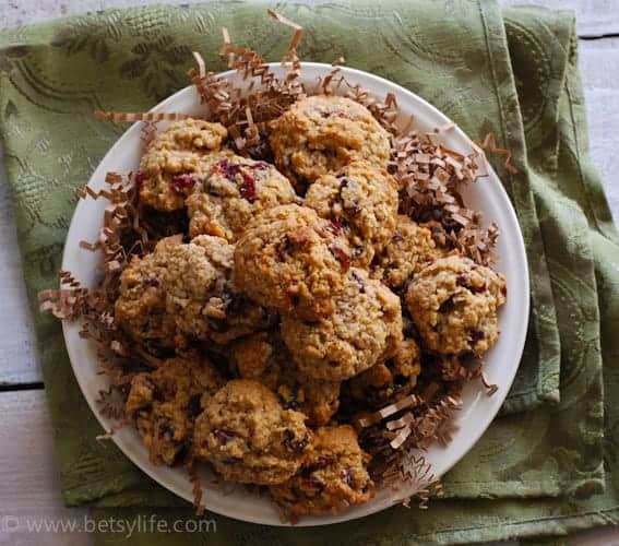 Soft Batch Oatmeal Cranberry Cookies