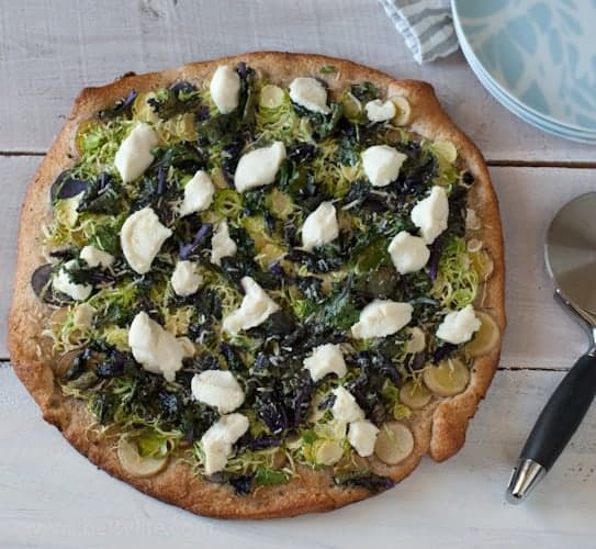 Brussels Sprout and Potato Pizza | Betsylife.com 