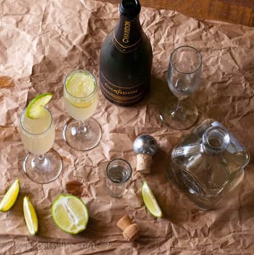 Champagne Margarita Cocktails | Betsylife.com 