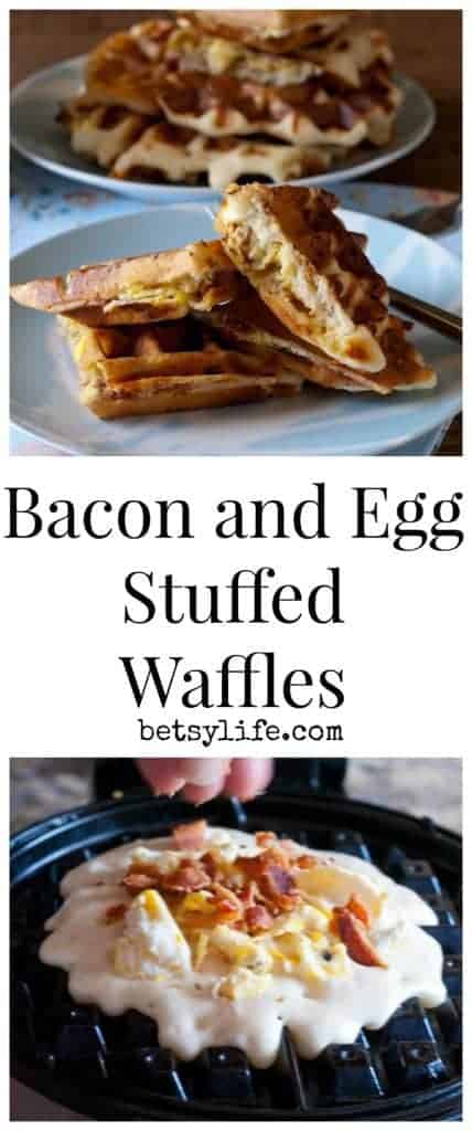 Bacon and Egg Stuffed Waffles 