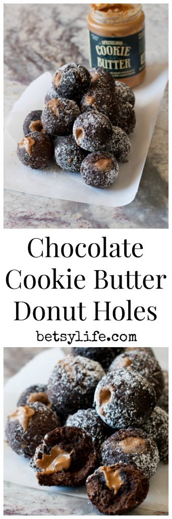 Chocolate Cookie Butter Filled Donut Holes 