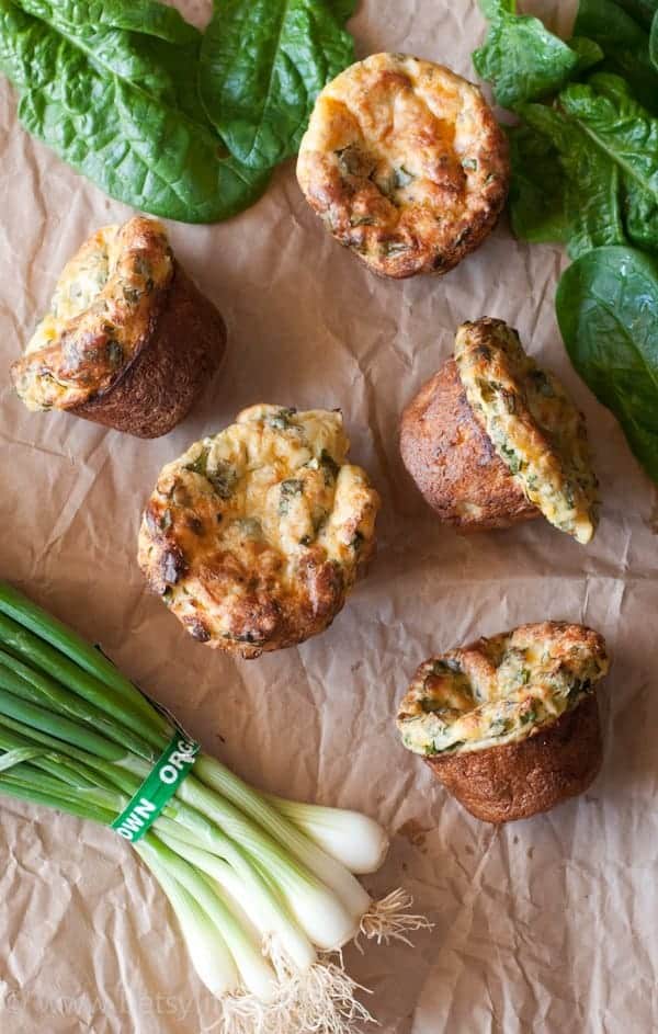 Spinach and Cheddar Popovers
