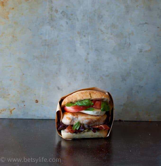Caprese Grilled Chicken BLT Sandwich