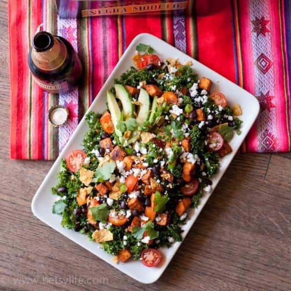Healthy Taco Salad with Kale {Vegetarian} Betsylife