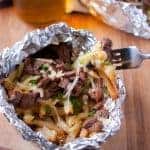 Did you know you can grill frozen french fries? Easy to customize like these cheesy carne asada fries