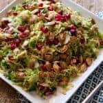 Shaved Brussels Sprout and Pomegranate Salad with Toasted Pumpkin Seeds