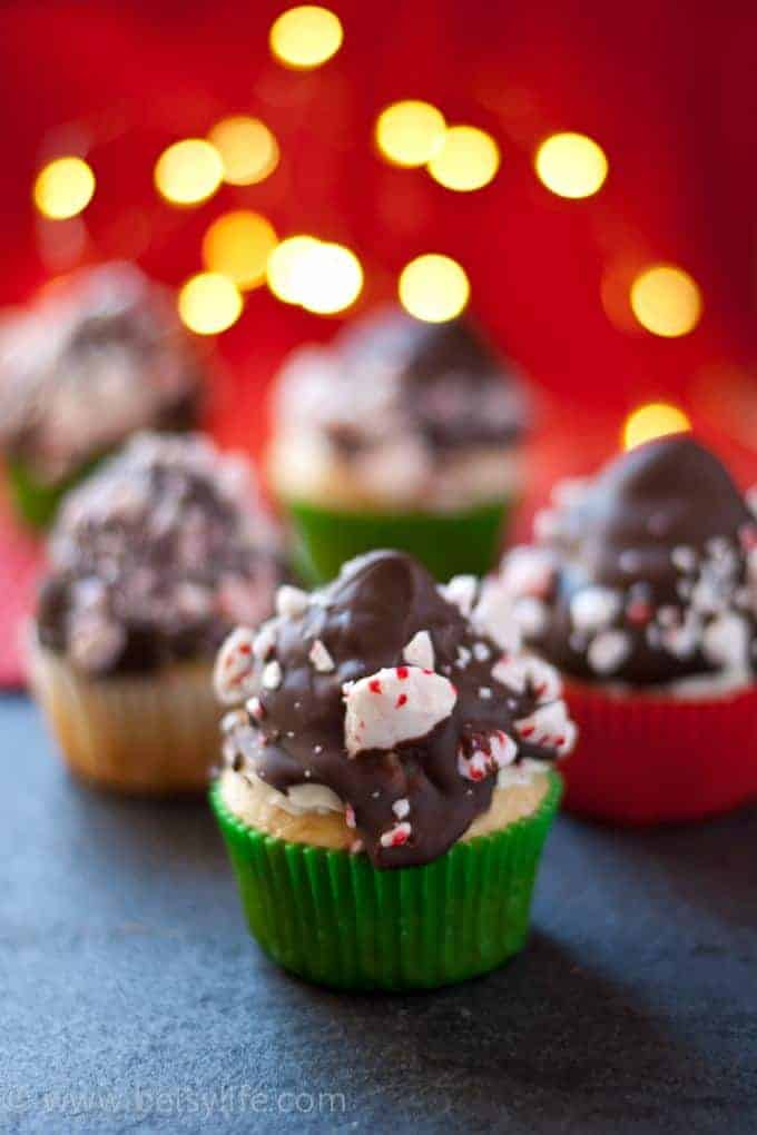 White Chocolate Peppermint Hi-Hat Cupcakes