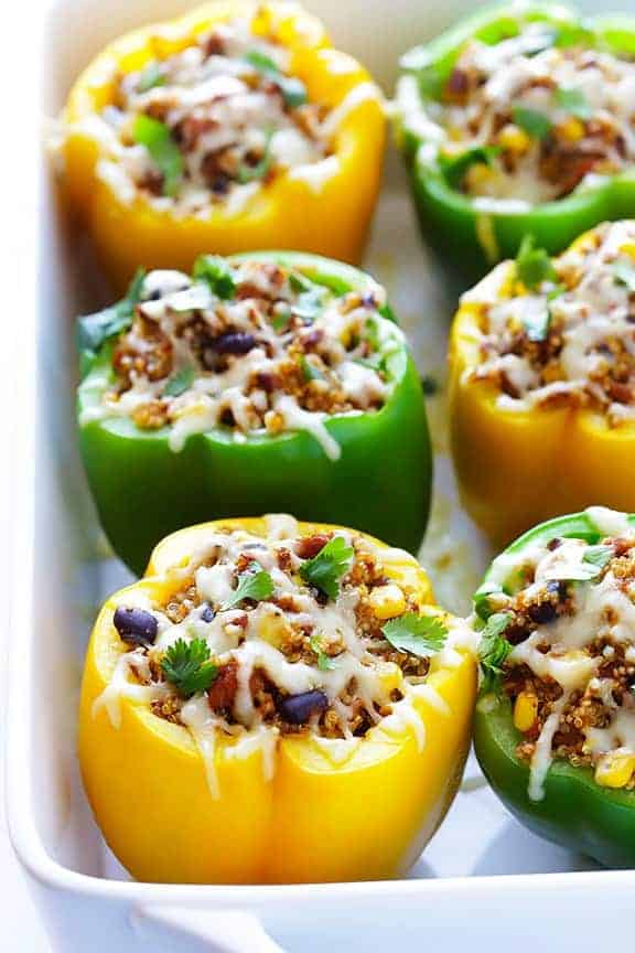 5 Ingredient Mexican Quinoa Stuffed Peppers and The Greatest Quick and Healthy Meals Ever! 
