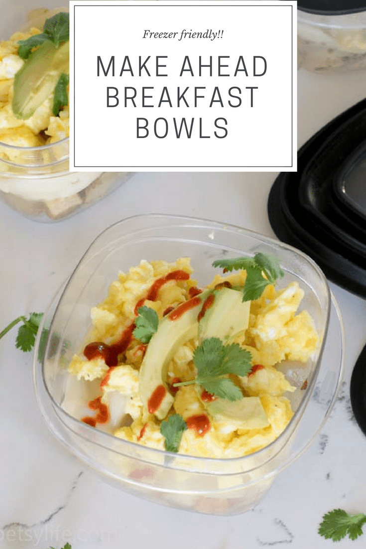 Make Ahead Breakfast Bowls on a white background