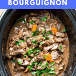 Crock pot beef bourguignon